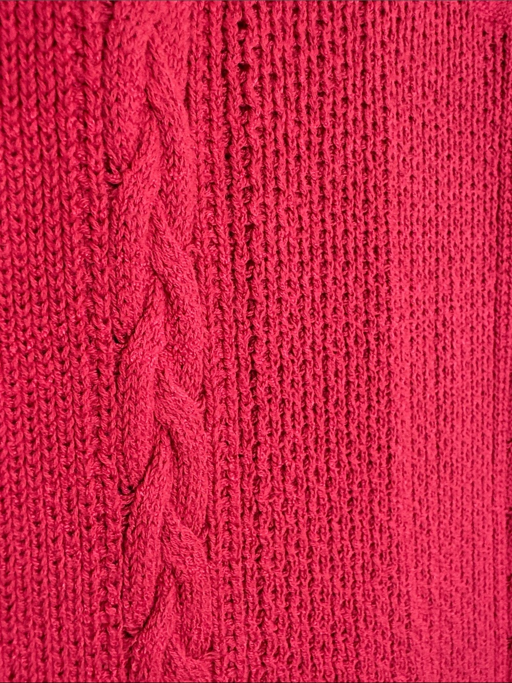 Sofia Vergara Sofia Jeans - Bright Pink Ribbed Cable-Knit Midi Dress - Picture 4 of 9